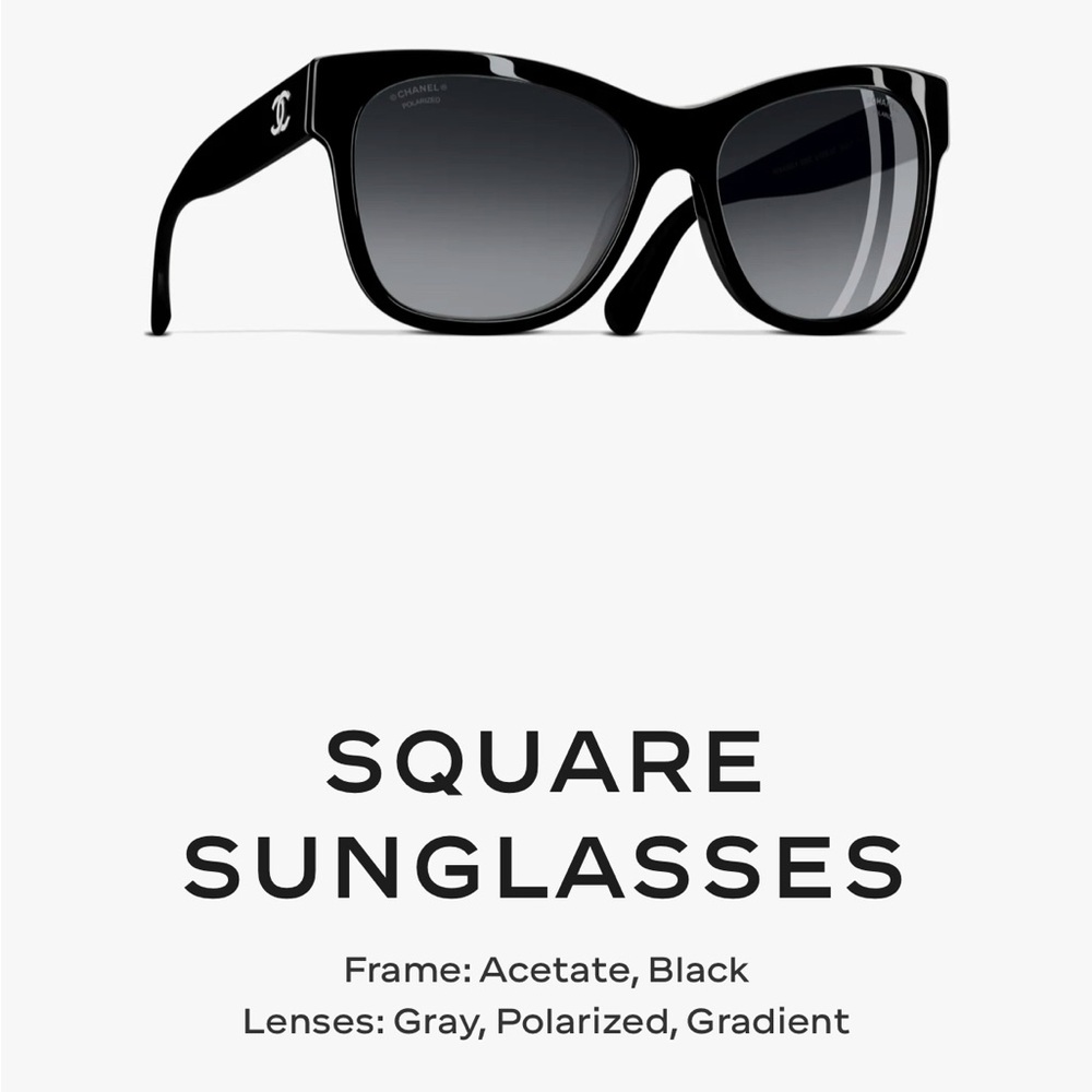 CHANEL Black Acetate Sunglasses with Gradient Lenses